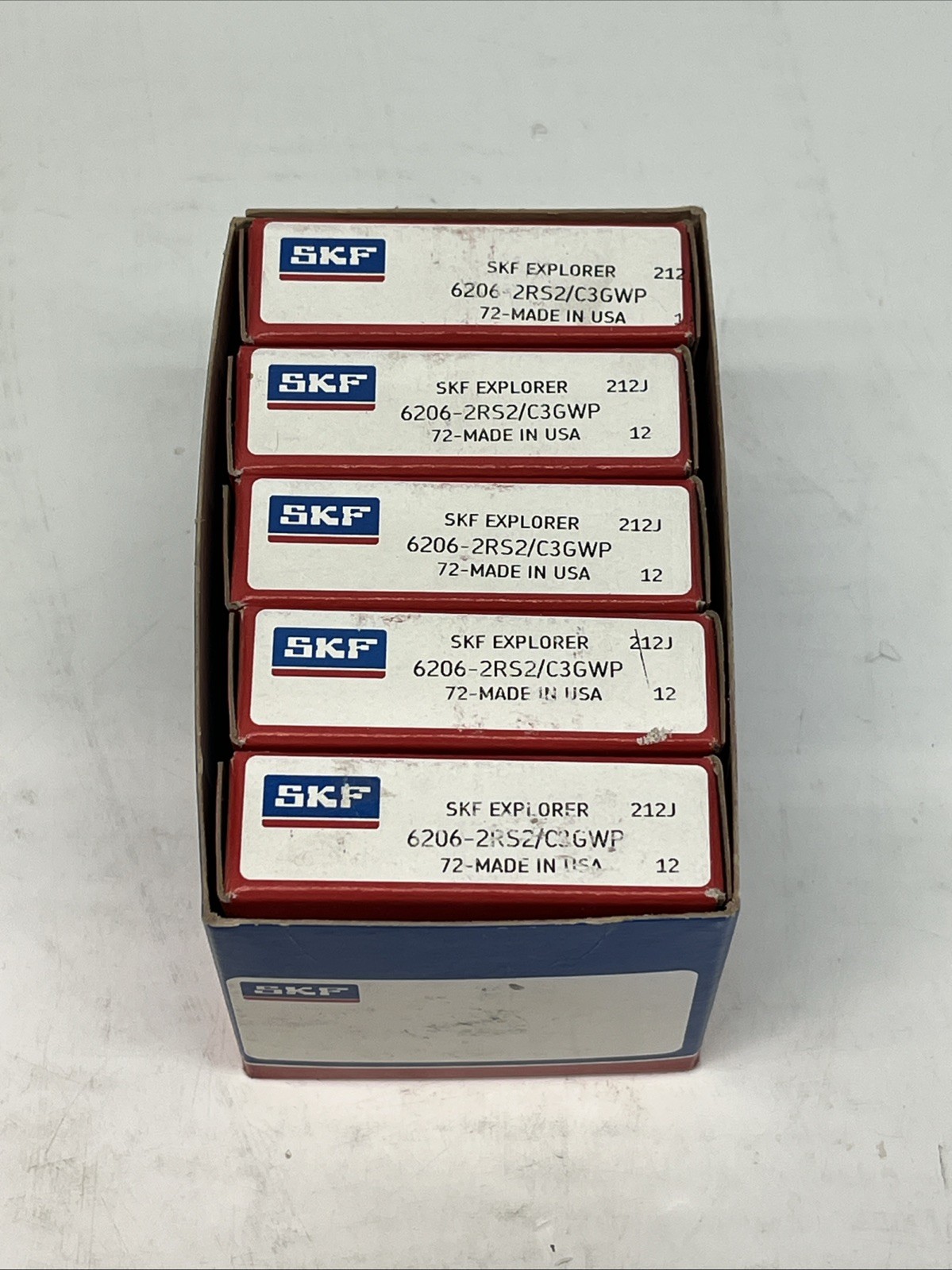 (Lot of 5, New) SKF 6206 2RS2/C3 GWP Deep Groove Ball Sealed 30x62x16mm