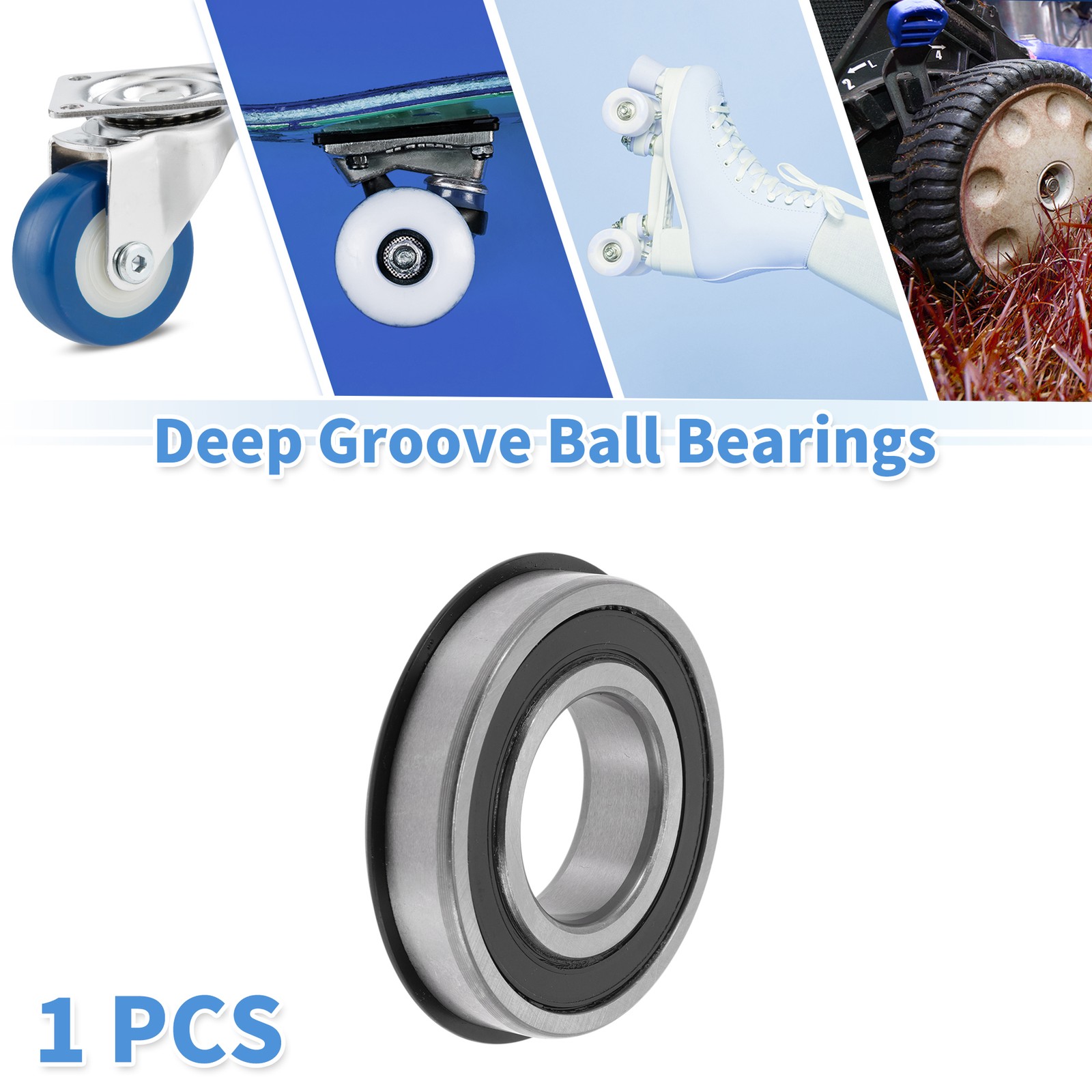 6207NR2RS Deep Groove Ball Bearings 35x72x17mm 1Pc Scooter Skateboard Wheel