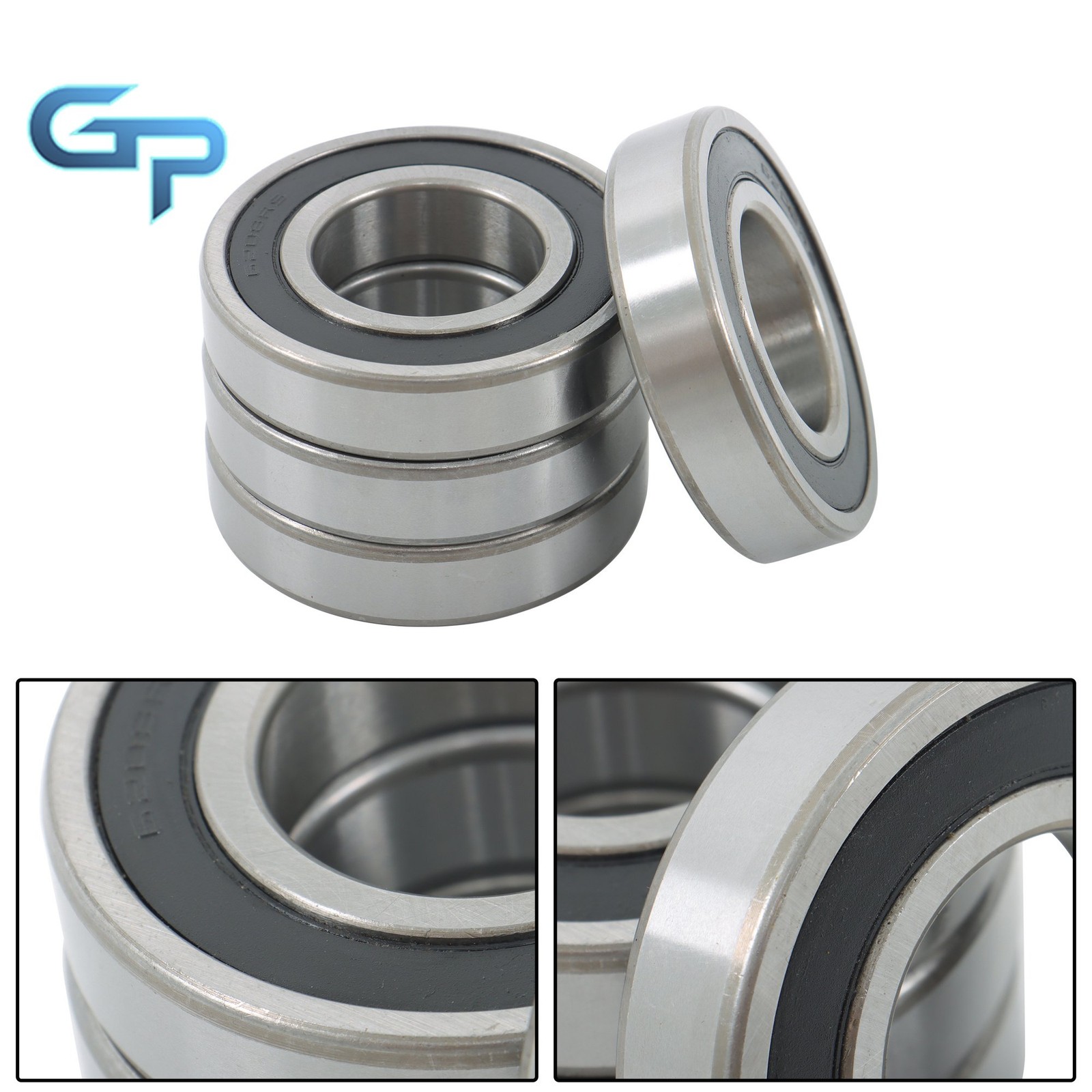 6208-2RS Ball Bearings 4pcs Set 40x80x18mm Double Sealed