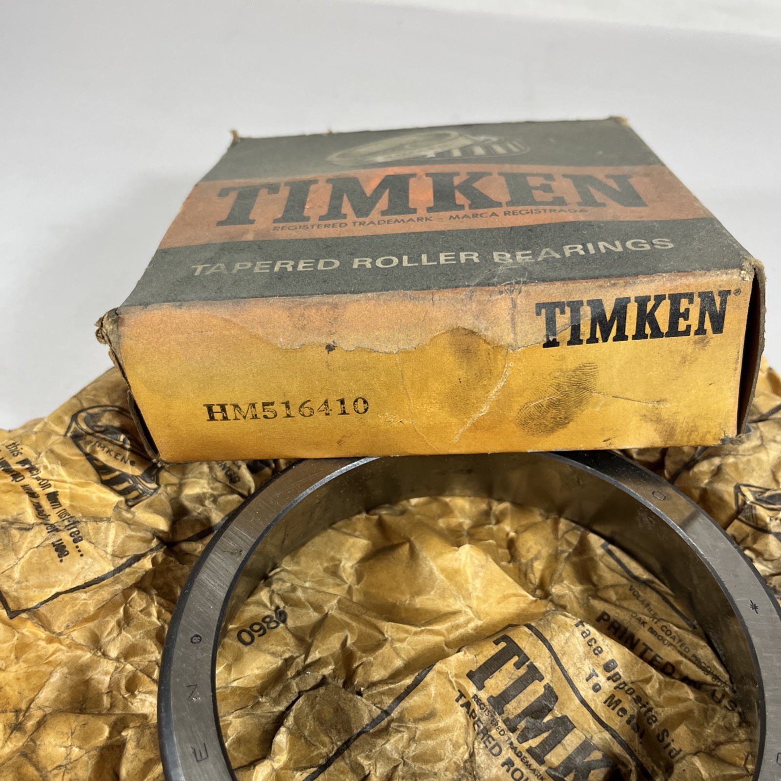 OEM TIMKEN PN HM516410 Tapered Roller Bearing Cup Outer 5.2500″ OD 1.2813″ Width