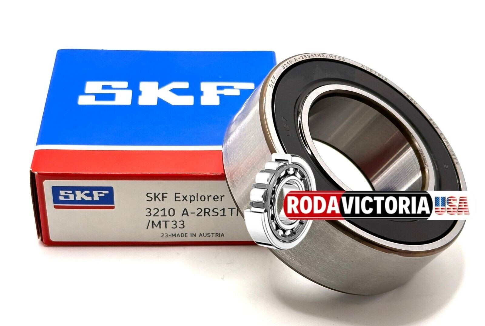 SKF 3210 A 2RS1TN9/MT33 ANGULAR CONTACT BALL BEARING RUBBER SEALED 50x90x30.2 mm