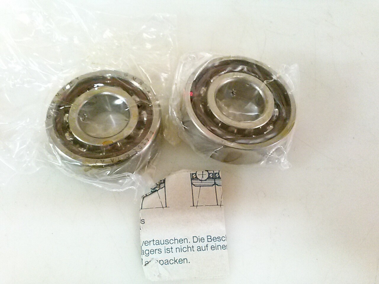 Matched pair GMN S6202CTA ABEC7 DUL 45 NA super precision bearing, Germany.