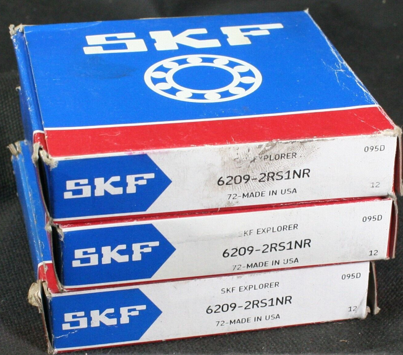 One (1) SKF 6209 2RS1NR Deep Groove Bearing 45 MM ID USA NEW