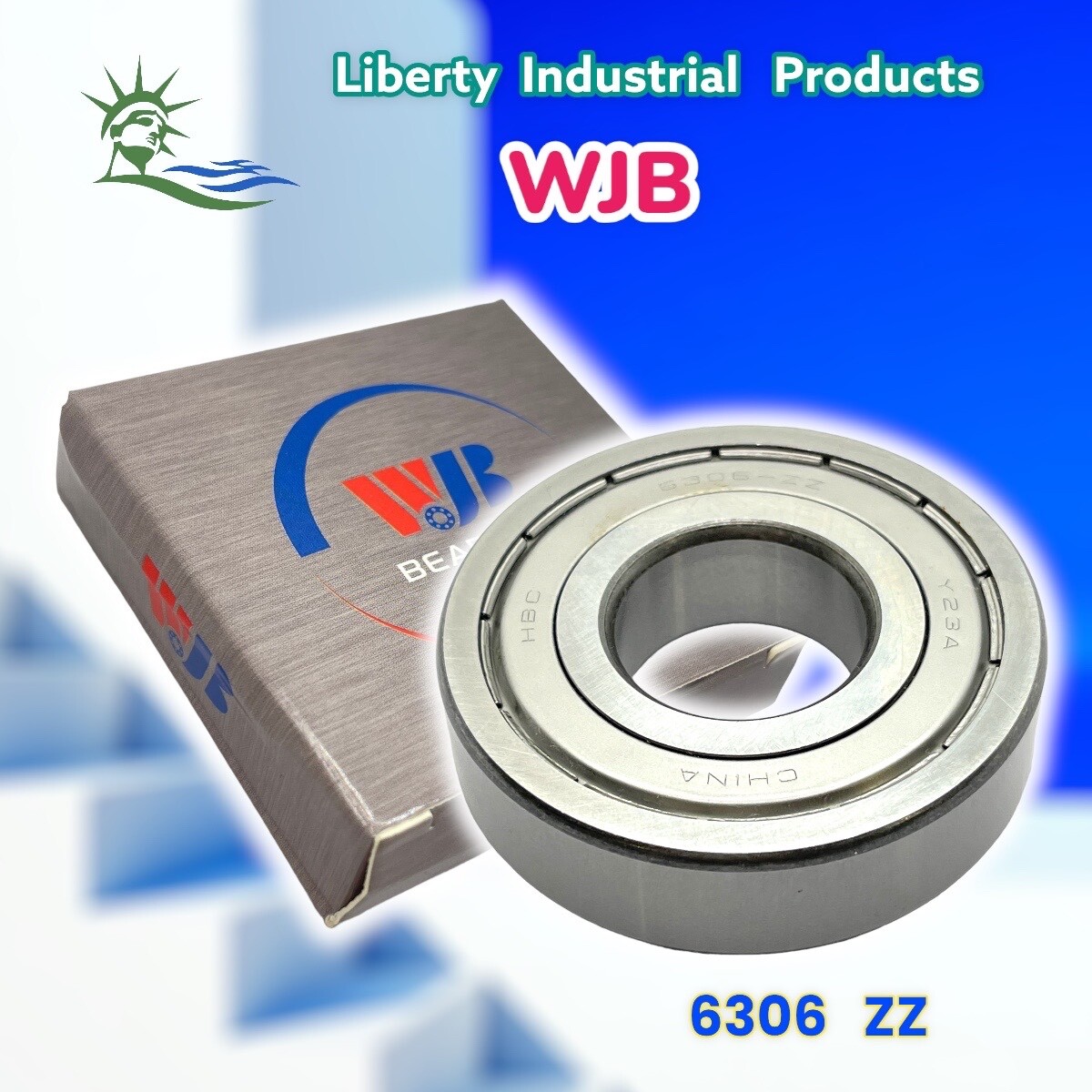 6306-ZZ WJB Ball Bearing Metal Shielded 30x72x19 mm By Premium Bearing Source
