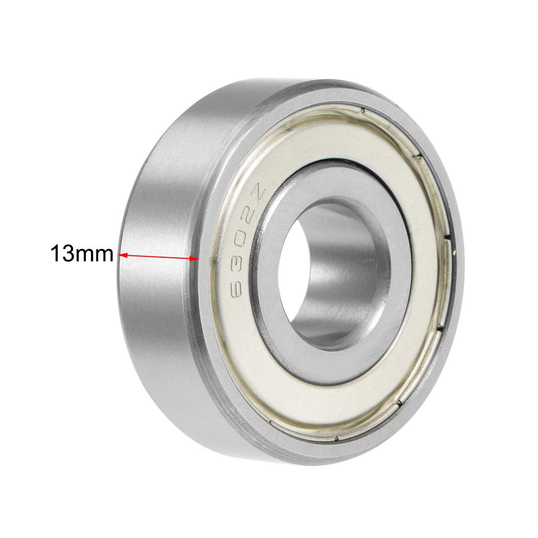 6302ZZ Deep Groove Ball Bearing 15X42X13Mm Double Shielded Chrome Steel Bearings