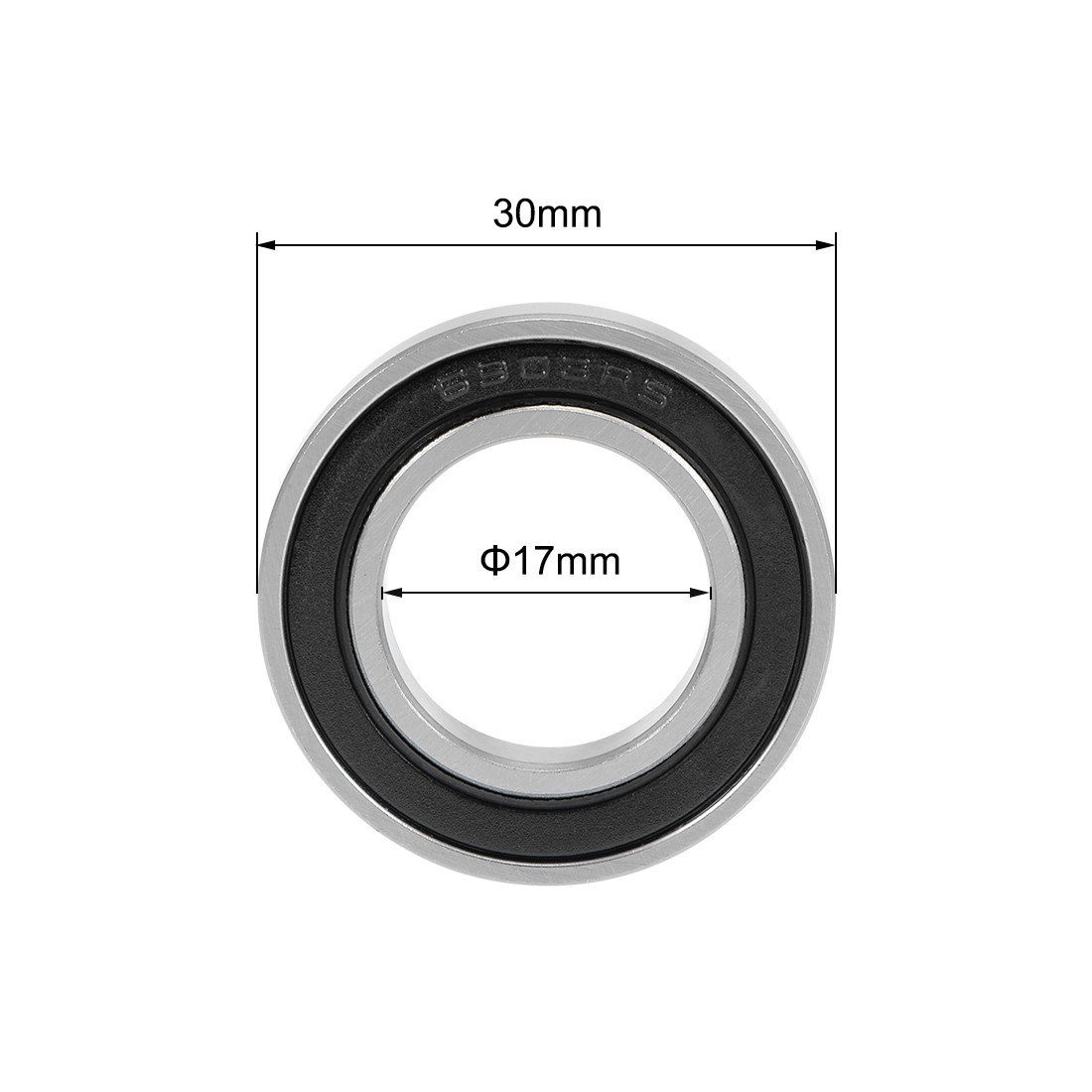 10pack 17x30x7mm Deep Groove Ball Bearings Double Sealed Carbon Steel 6903-2RS