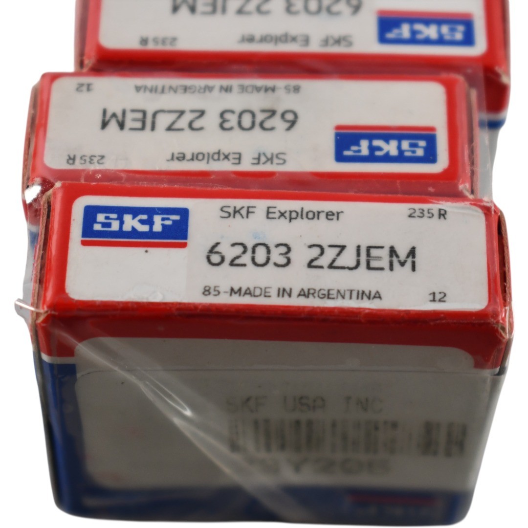 Lot of 3 NEW SKF 6203 2ZJEM Deep Groove Ball Bearing 17mm Bore C3 Shielded