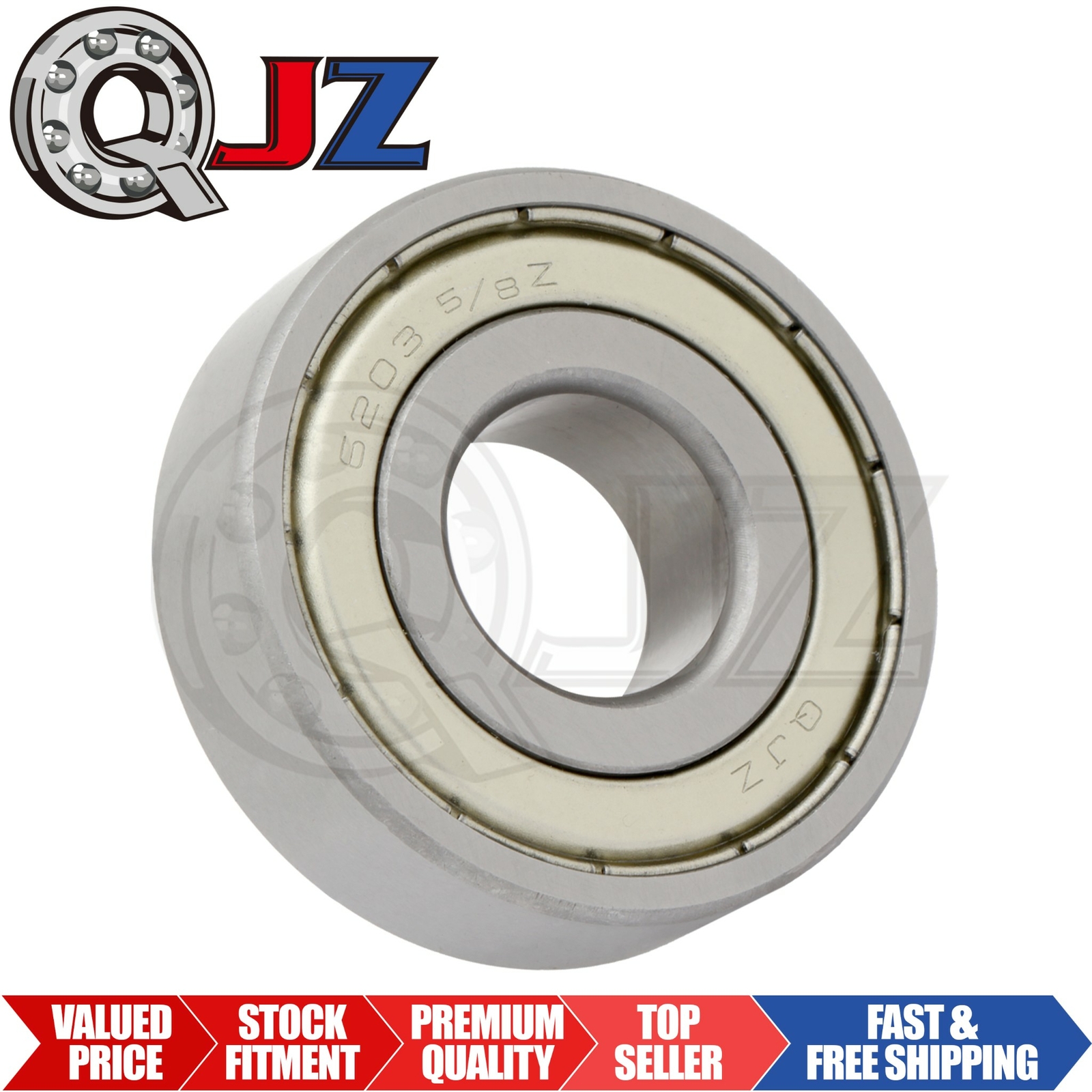 [Qty.1] New 6203-ZZ-5/8 Deep Groove Ball Bearing [5/8in Bore x 40mm OD x 12mm W]