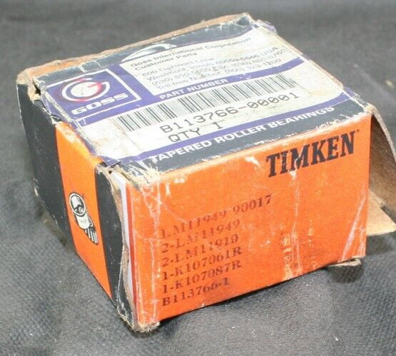 One Timken LM11949-90017 Back to Back Spacer Bearing Assembly 3/4″ ID USA NEW