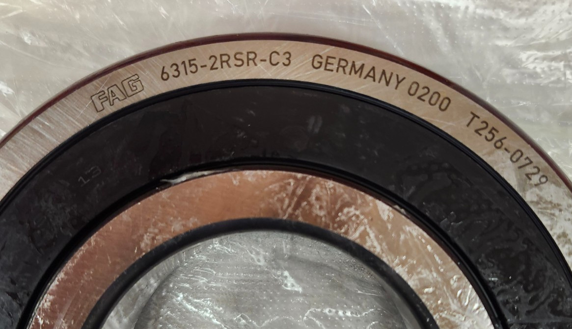 6315-2RS C3 FAG BRAND DEEP GROOVE BALL BEARING