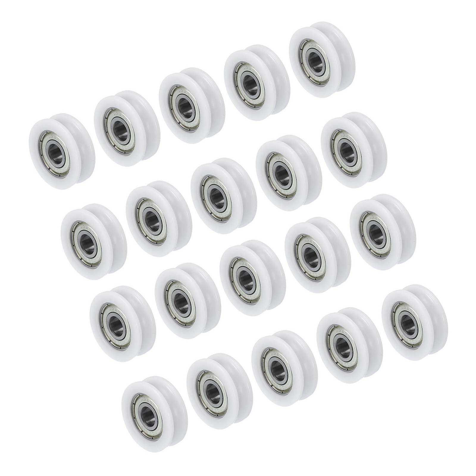 20 PCS U608ZZ Nylon Pulley U-Groove Ball Bearing 8x30x10mm U Groove Roller Wheel