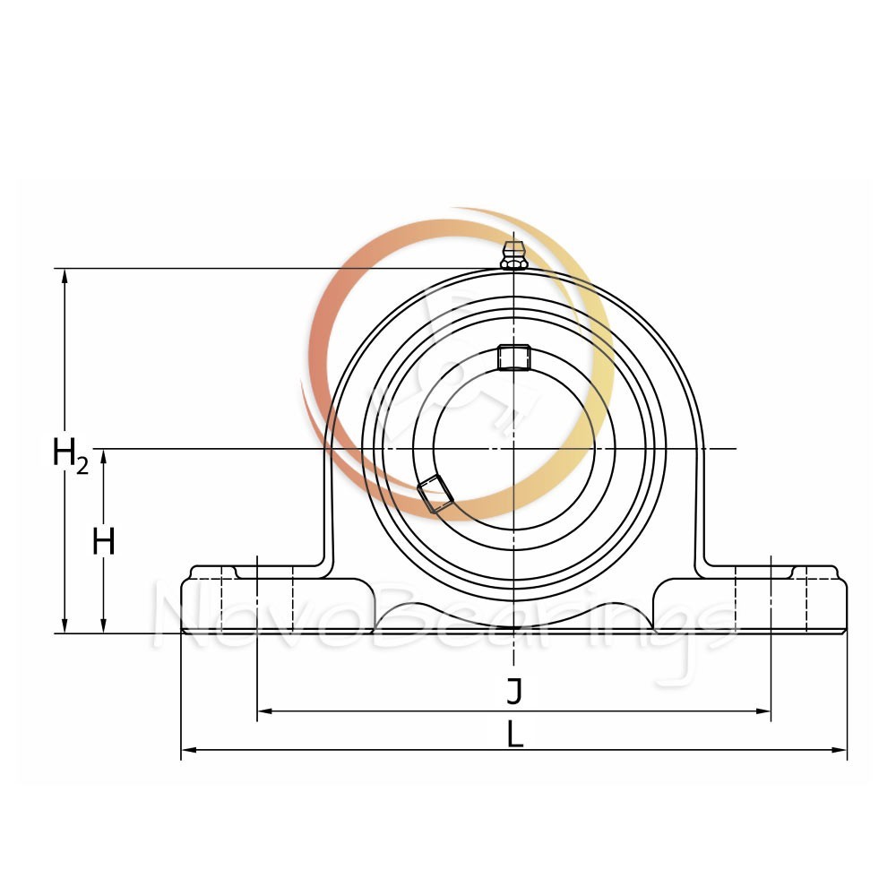 UCP212-39 Plummer block housing unit for 61,913 mm shaft (138×241 mm) by SNR
