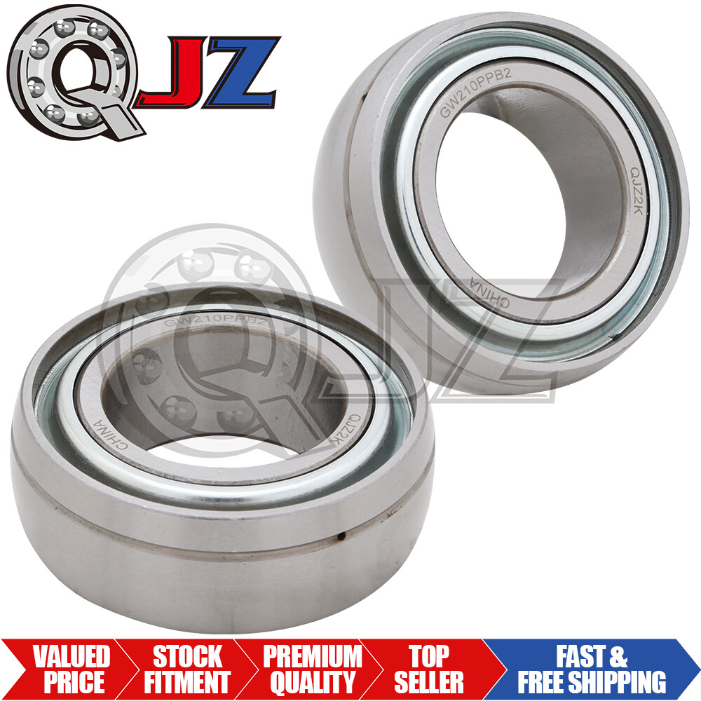 [2-Pack] GW210PPB2 Disc Harrow Ball Bearing [1.938″ Square Bore x 90 mm OD]