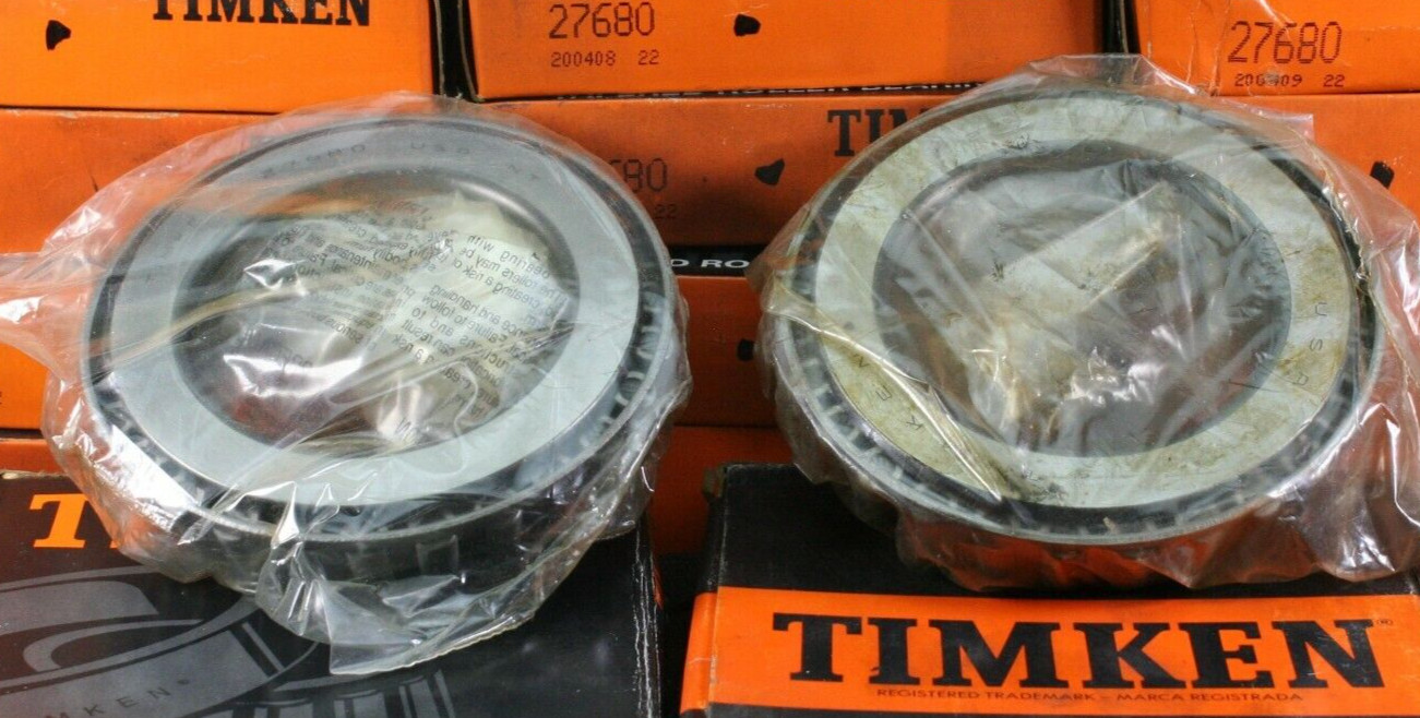 One (1) Timken 27680 Tapered Roller Bearing Cone 2-7/8″ ID USA NEW
