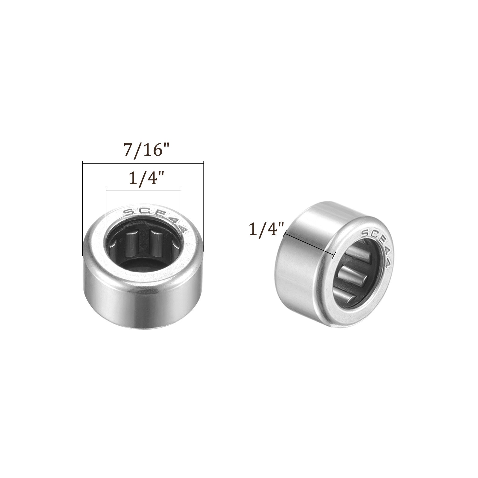 10pcs SCE44 Needle Roller Bearings – [1/4″x7/16″x1/4″] for Gearbox Use