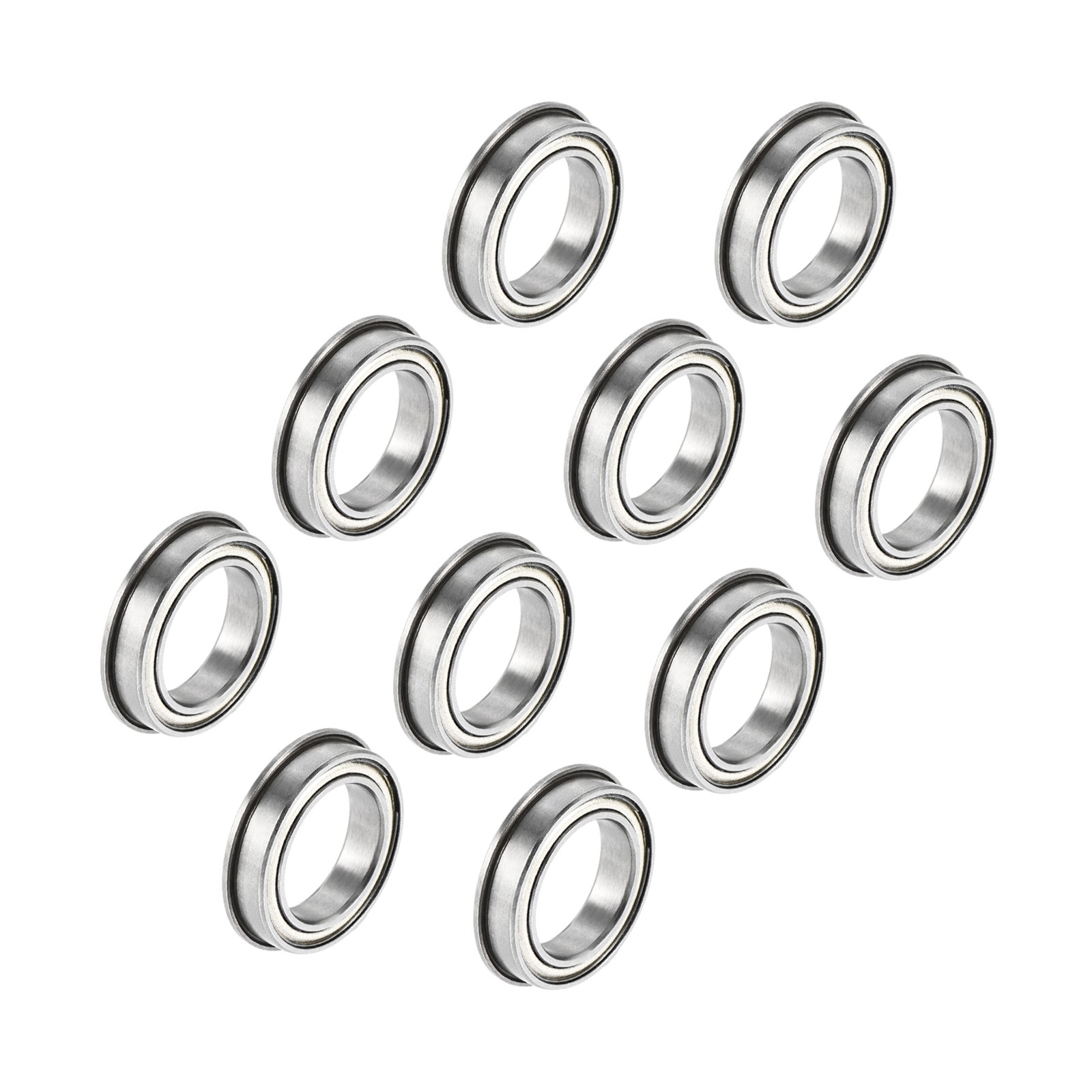 10Pcs F687ZZ Flange Ball Bearing – [7x14x5mm] Replacement Precision Bearings