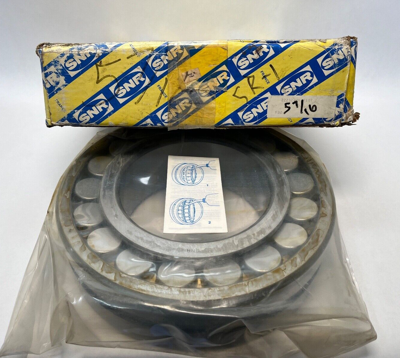 SNR 22232VKF107 Spherical Bearing 160x290x80 mm 22232-K-MB-C3-W33 Italy