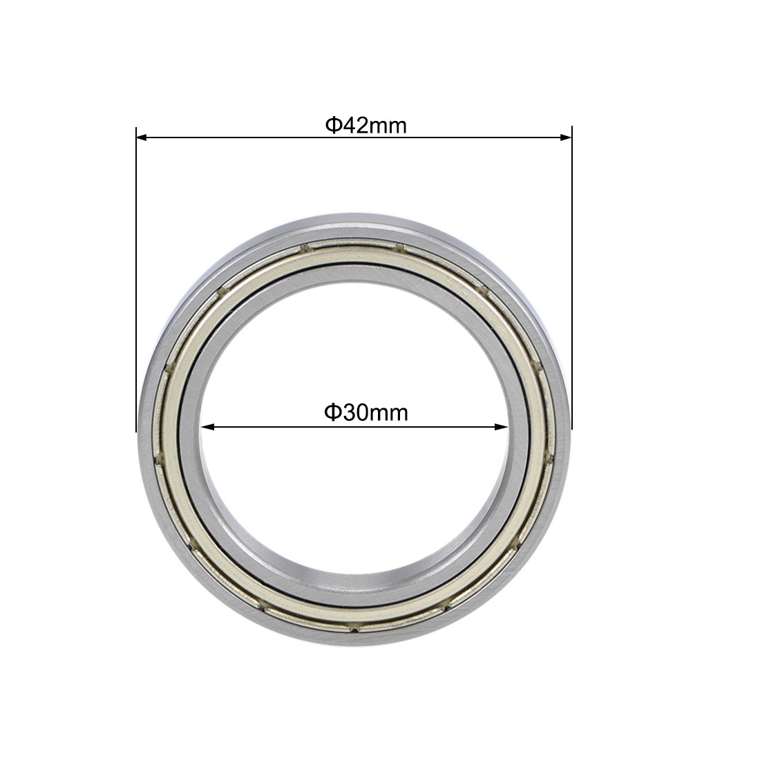 6806ZZ deep groove ball bearings 30mm ID 42mm OD 7mm hole 2pcs