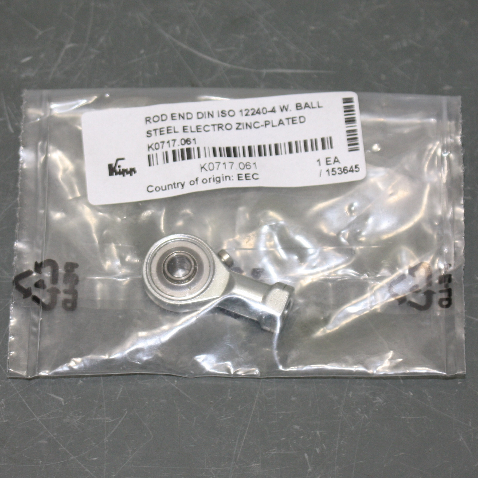 Kipp Ball Joint Rod End Bearing K0717.061, High Steel, M6, 6mm Bore, 40mm Length