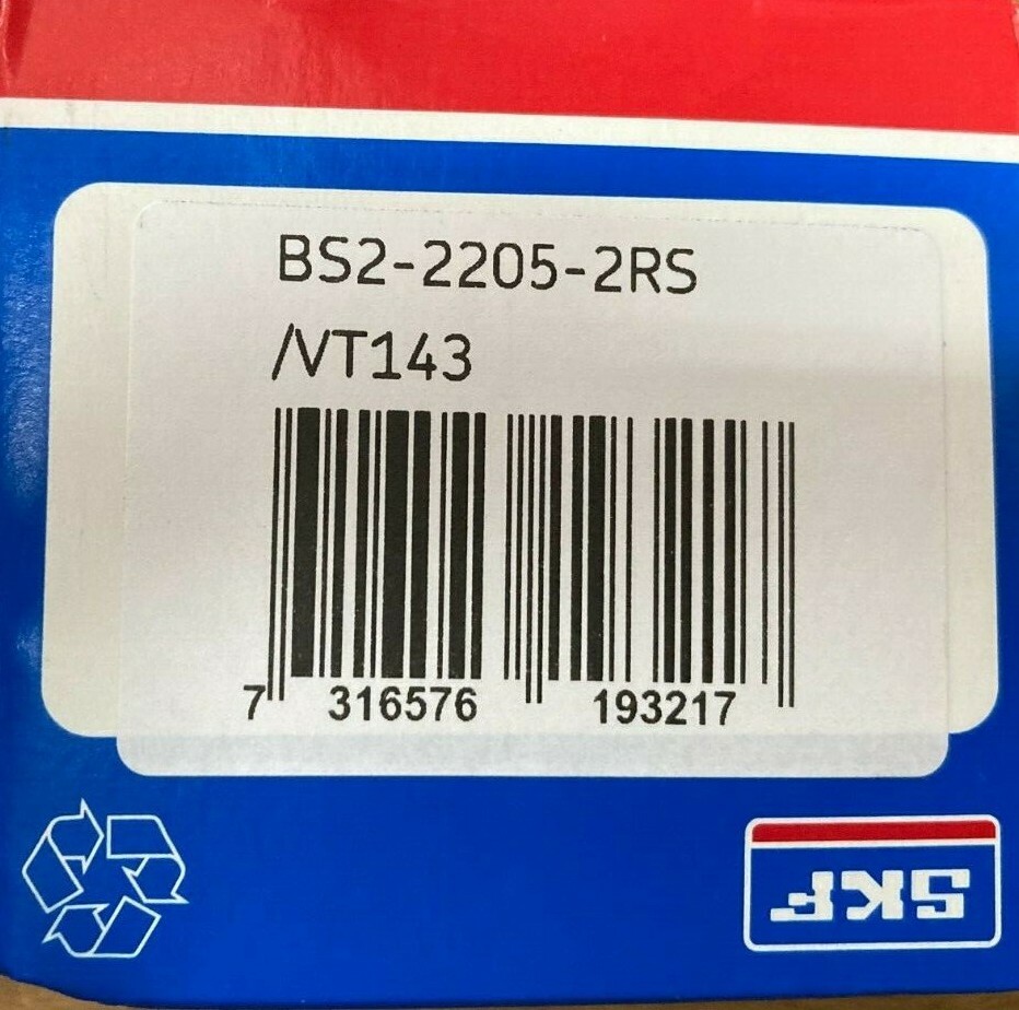BS2-2205-2RS/VT143 SKF Sealed Spherical Roller Bearing 25x52x23 (mm)
