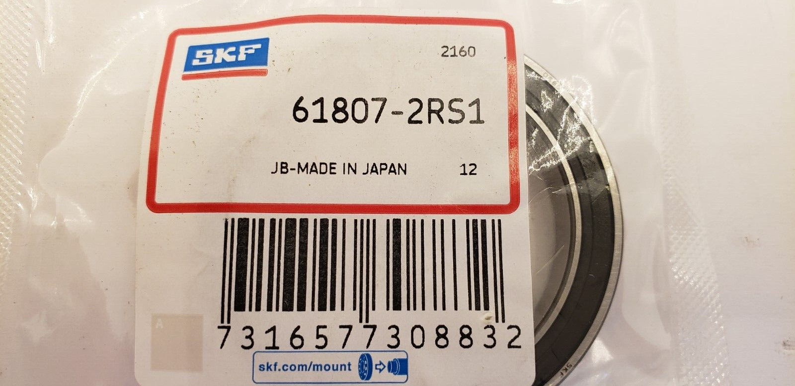 SKF 61807-2RS1 BEARING 35 X 47 X 7