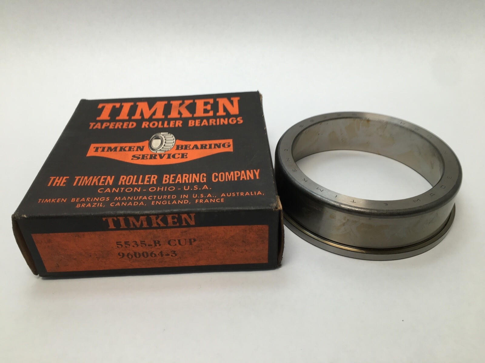 Timken 5535B Flange Taper Roller Bearing Cup/Race 4-13/16″ OD 5535-B USA