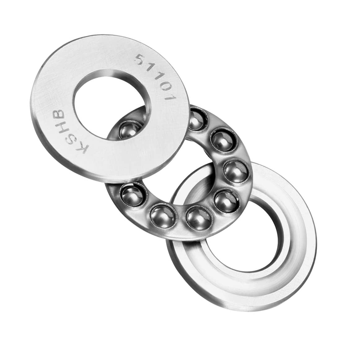 uxcell 51101 Thrust Ball Bearings 12mm x 26mm x 9mm Chrome 12mmx26mmx9mm