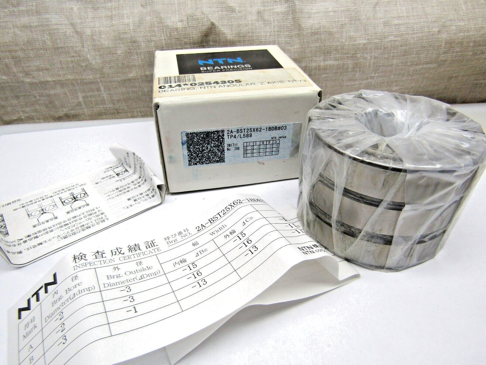 NTN 2A BST25x62 1bdb#03T P4 Super Precision Matched 3 Bearing Set 25mm x 62mm