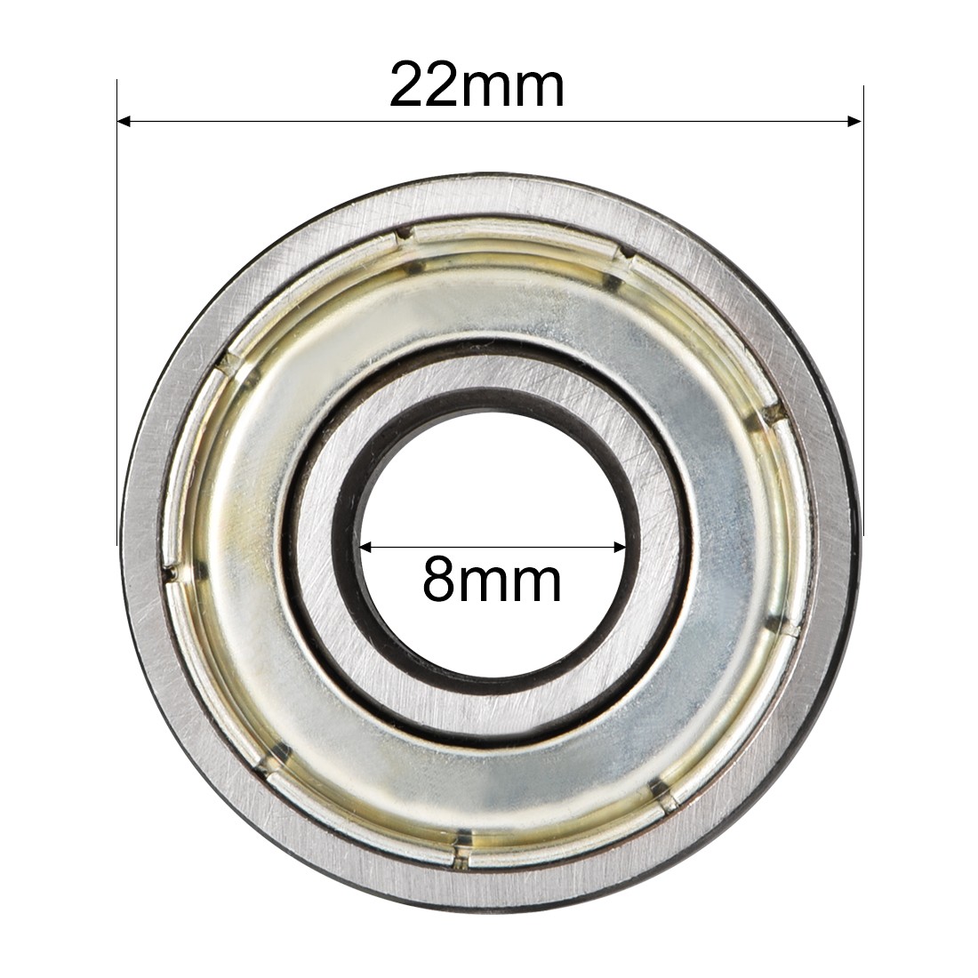 20PCS 8mmx22mmx7mm Double Shield 608ZZ Ball Bearings High Carbon Steel HRC50-55