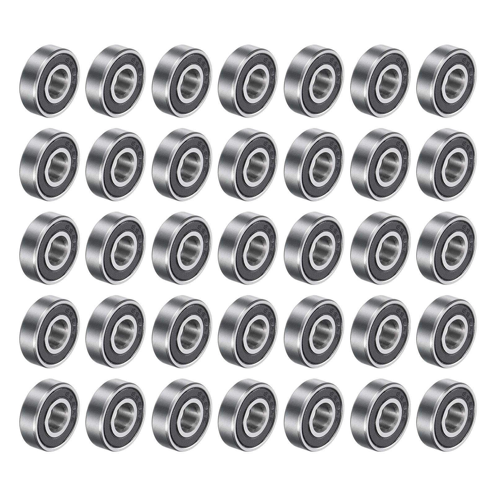 50pcs 695-2RS 5x13x4mm Shielded Ball Bearings, for P0 (ABEC 1)