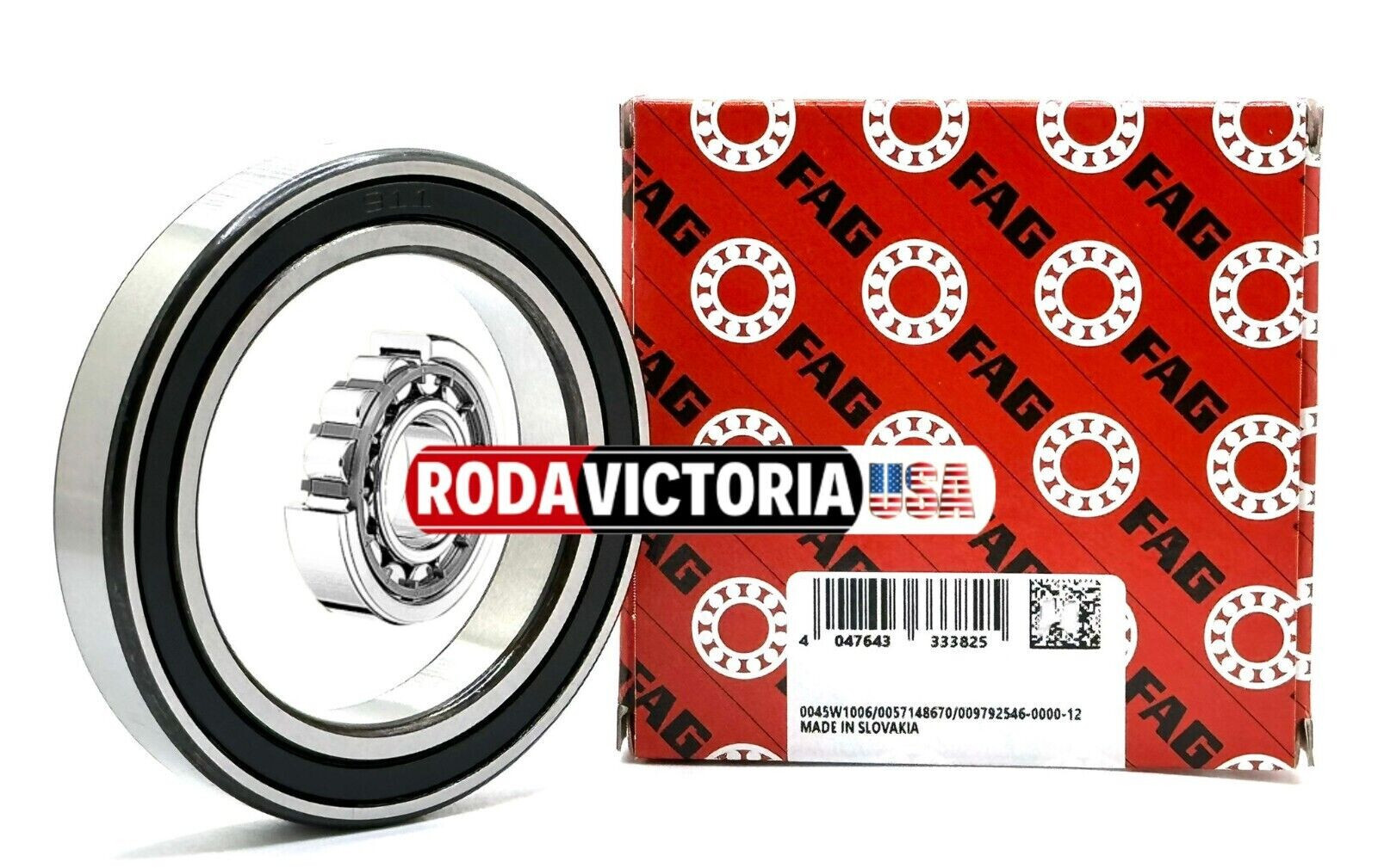 FAG 61911 2RSR DEEP GROOVE BALL BEARING, RUBBER SEALED 55x80x13mm 6911-2RS