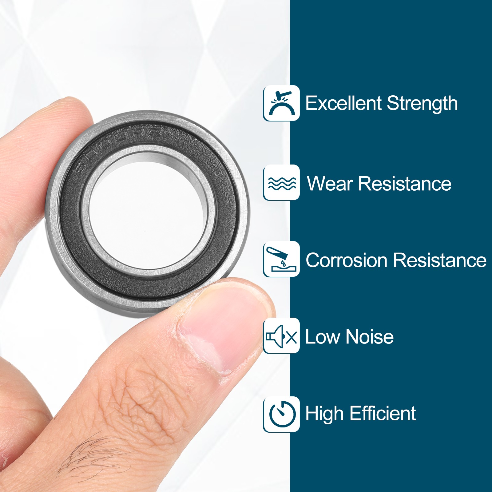 4pcs 203510-2RS Non-Standard Ball Bearings 20mm ID x 35mm OD x 10mm Thickness