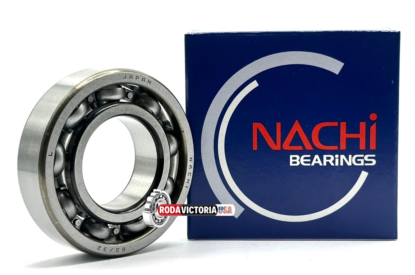 NACHI 62/32 C3 CRANKSHAFT BEARING, OPEN TYPE, NO SEALS 32x65x17 mm