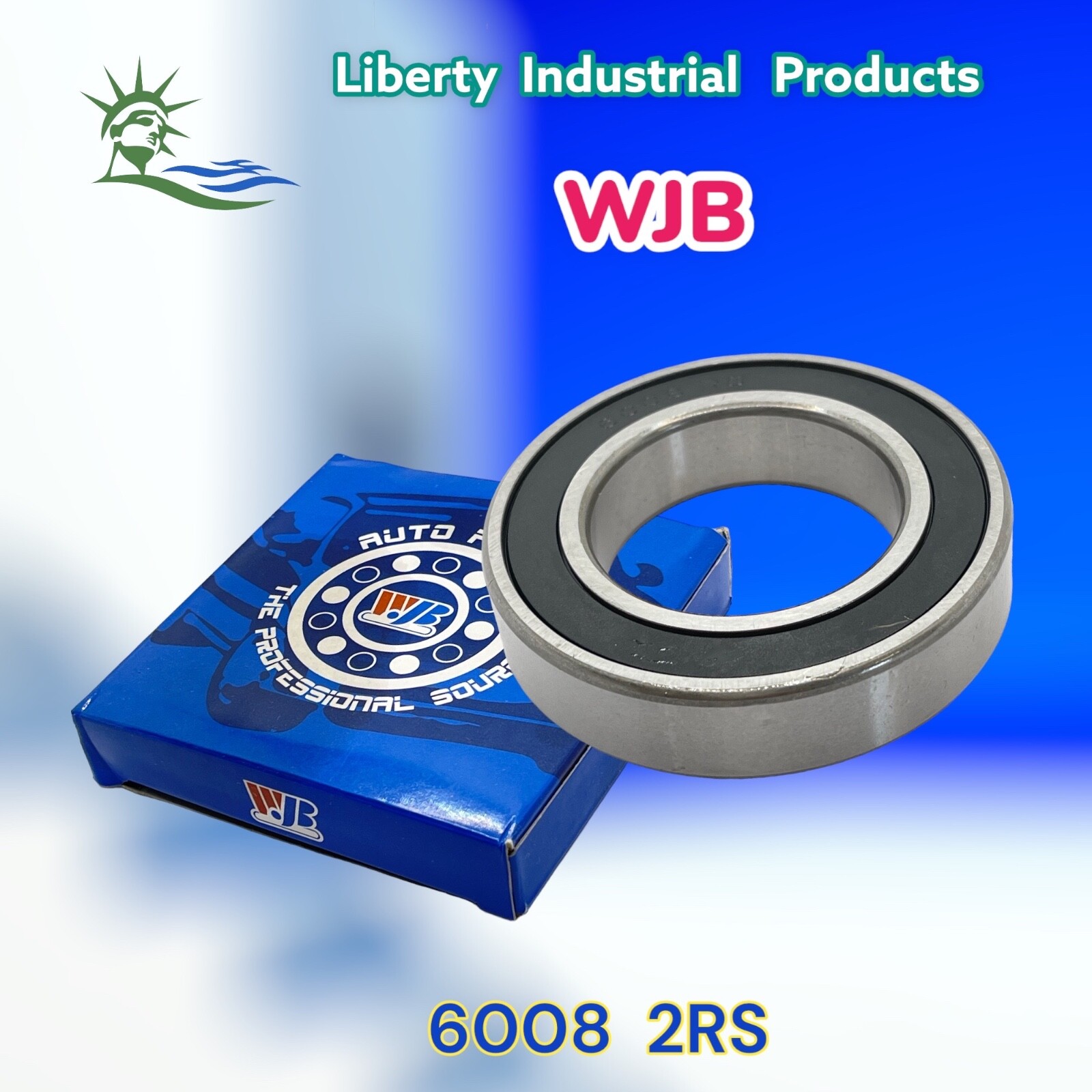 6008-2RS WJB Radial Ball Bearing W/2 Seals (R34B2) By Premium Bearing Source