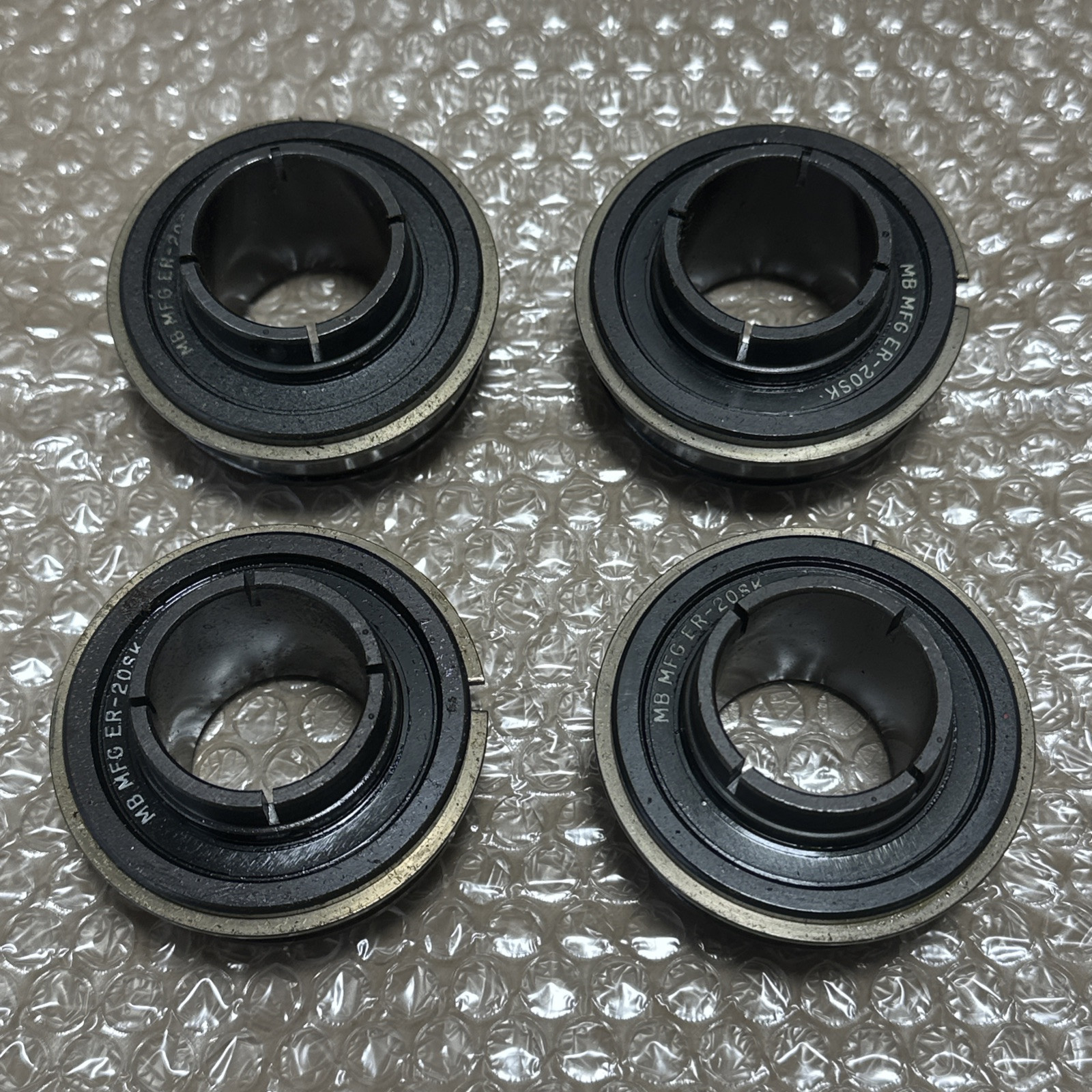 (4) NEW- MB Manufacturing NYLA-K Mounted Ball Bearing ER20SK 1-1/4″ Bore 🇺🇸
