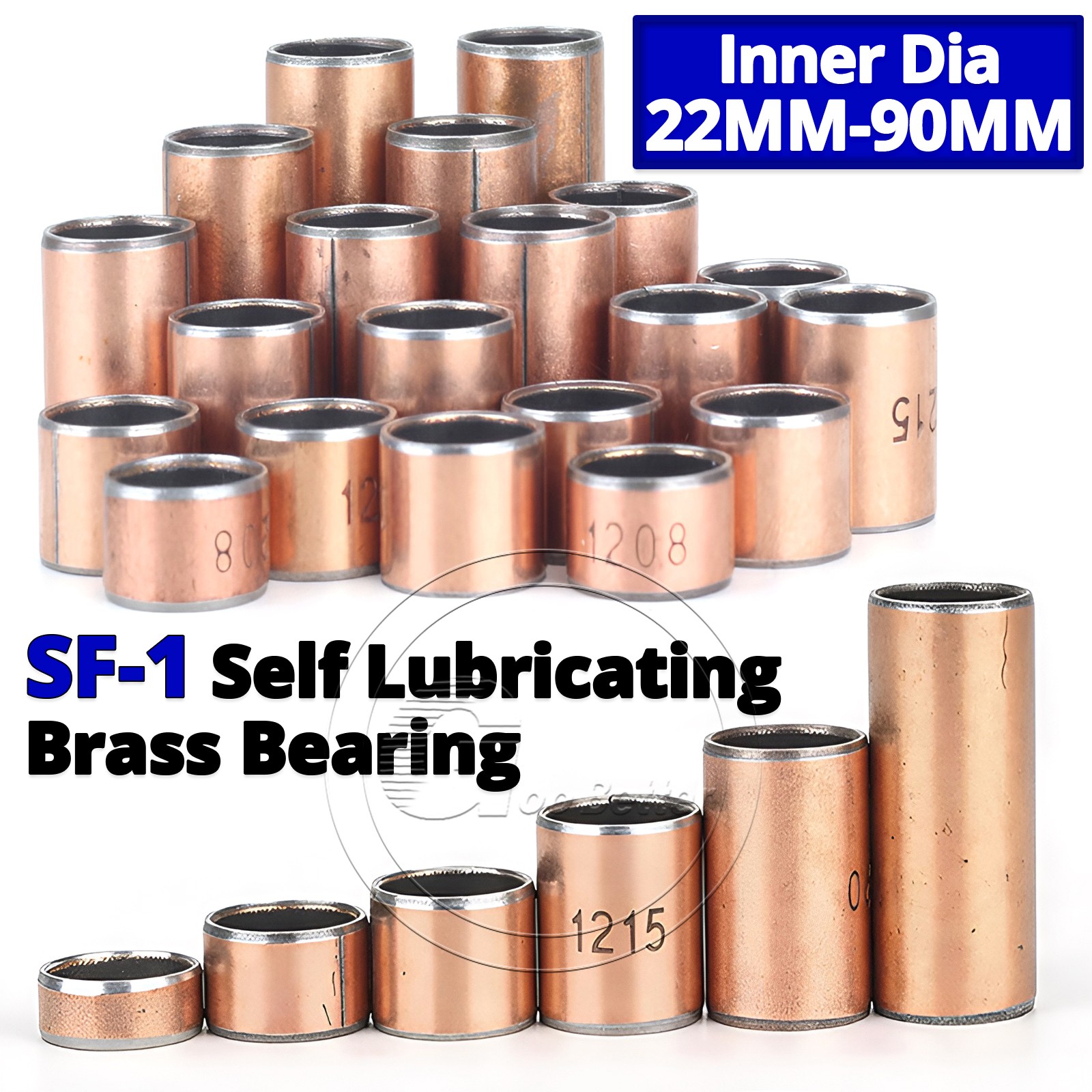 SF-1 Self Lubricating ID Ø 22mm-90mm Composite Bearing Bushing Sleeve Brass Bear