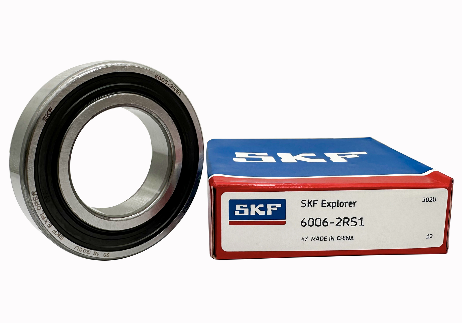 2PACK SKF 6006-2RSH 30X55X13MM Normal Clearance Double Rubber Seal Ball Bearings