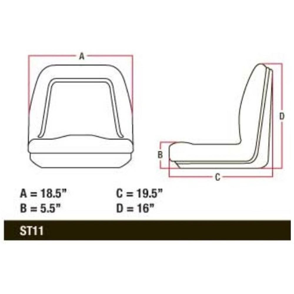 Universal Fit Seat Fits Allis Chalmers TM555GR Fits New Holland Fits John Deere