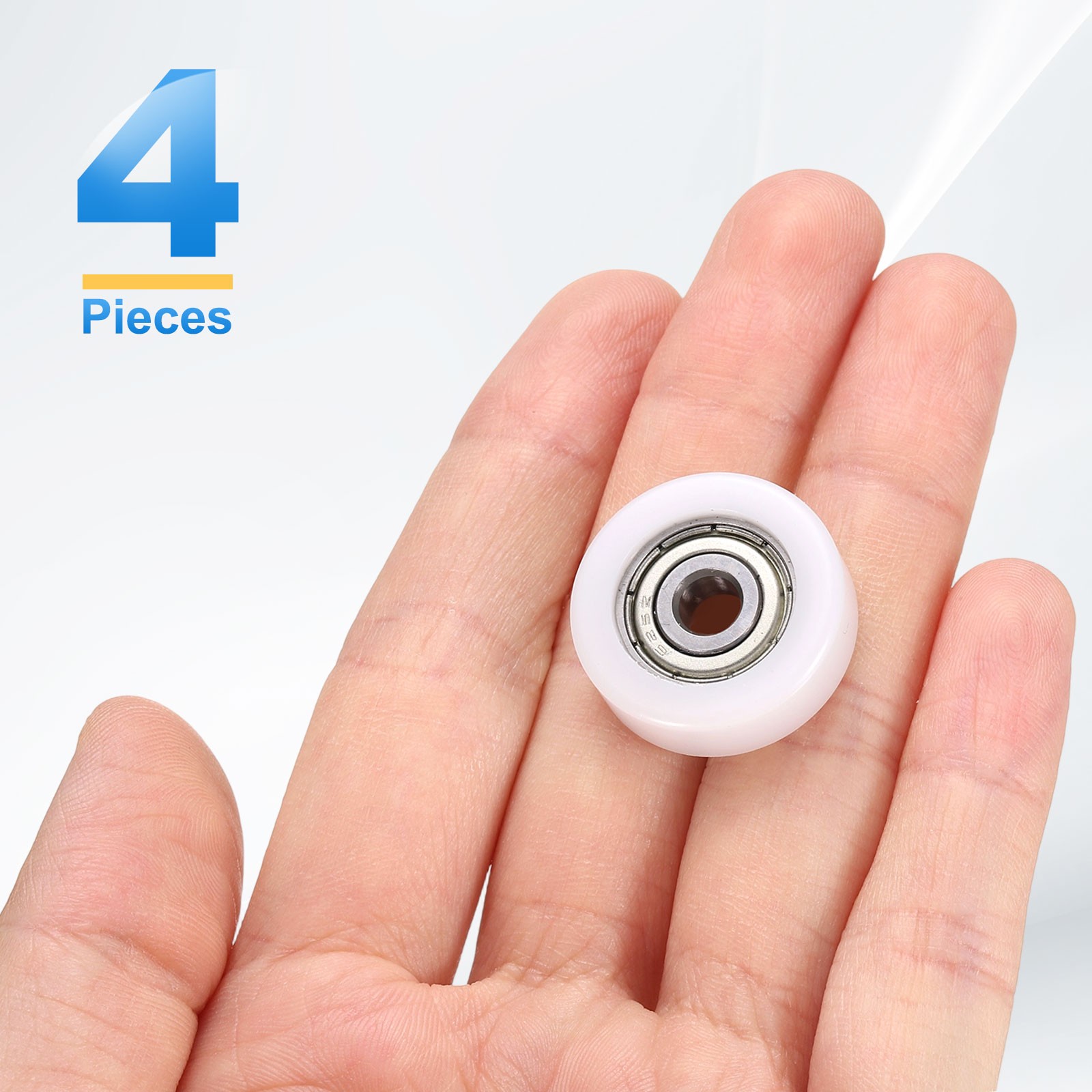 4 Pcs White 625ZZ Ball Bearing 5x22x7mm Chrome Steel Double Metal Shielded