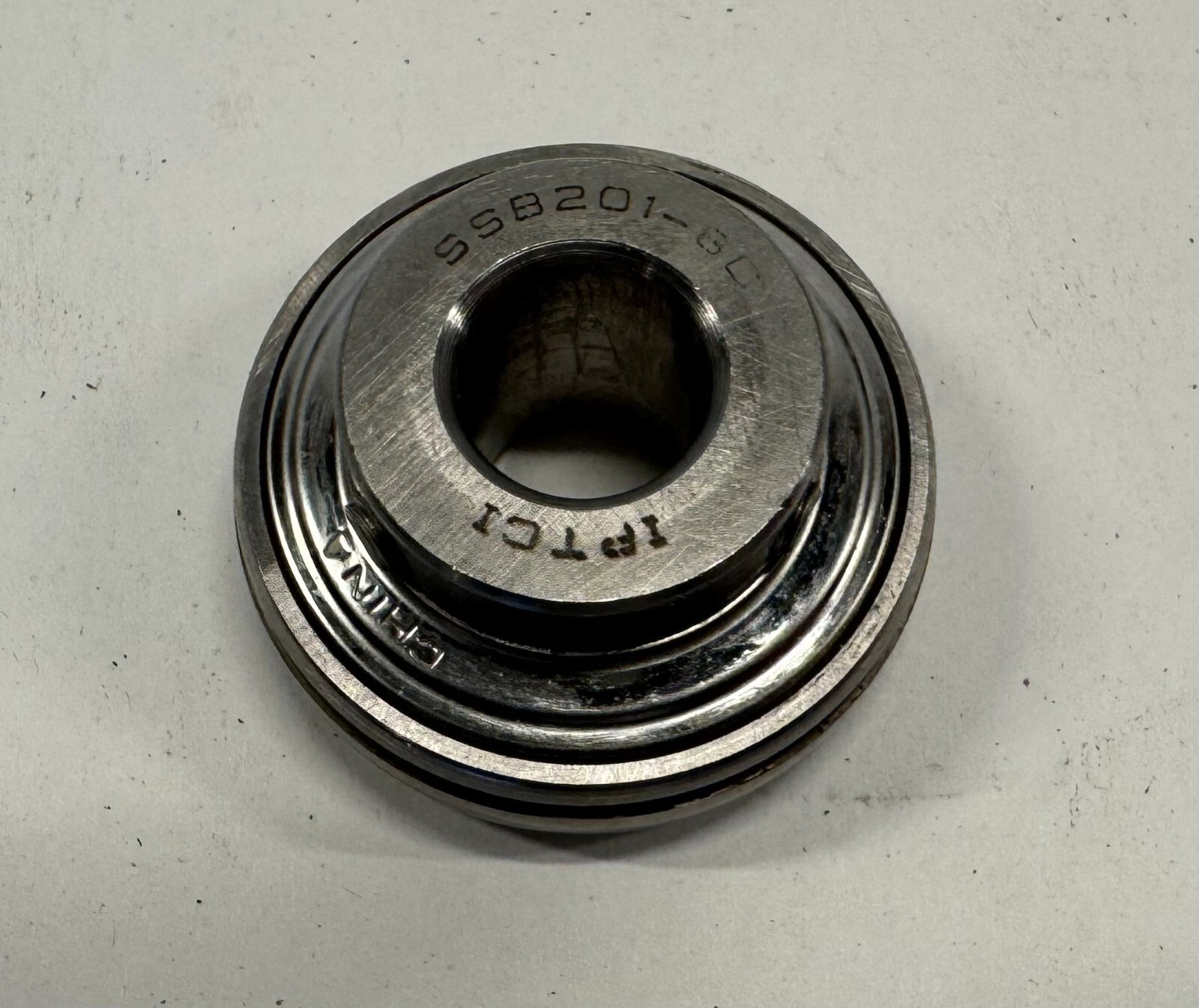 IPTCI SSB 201 8G Ball Insert Bearing, Cylindrical Bore, 1/2 in ID, Light Duty,