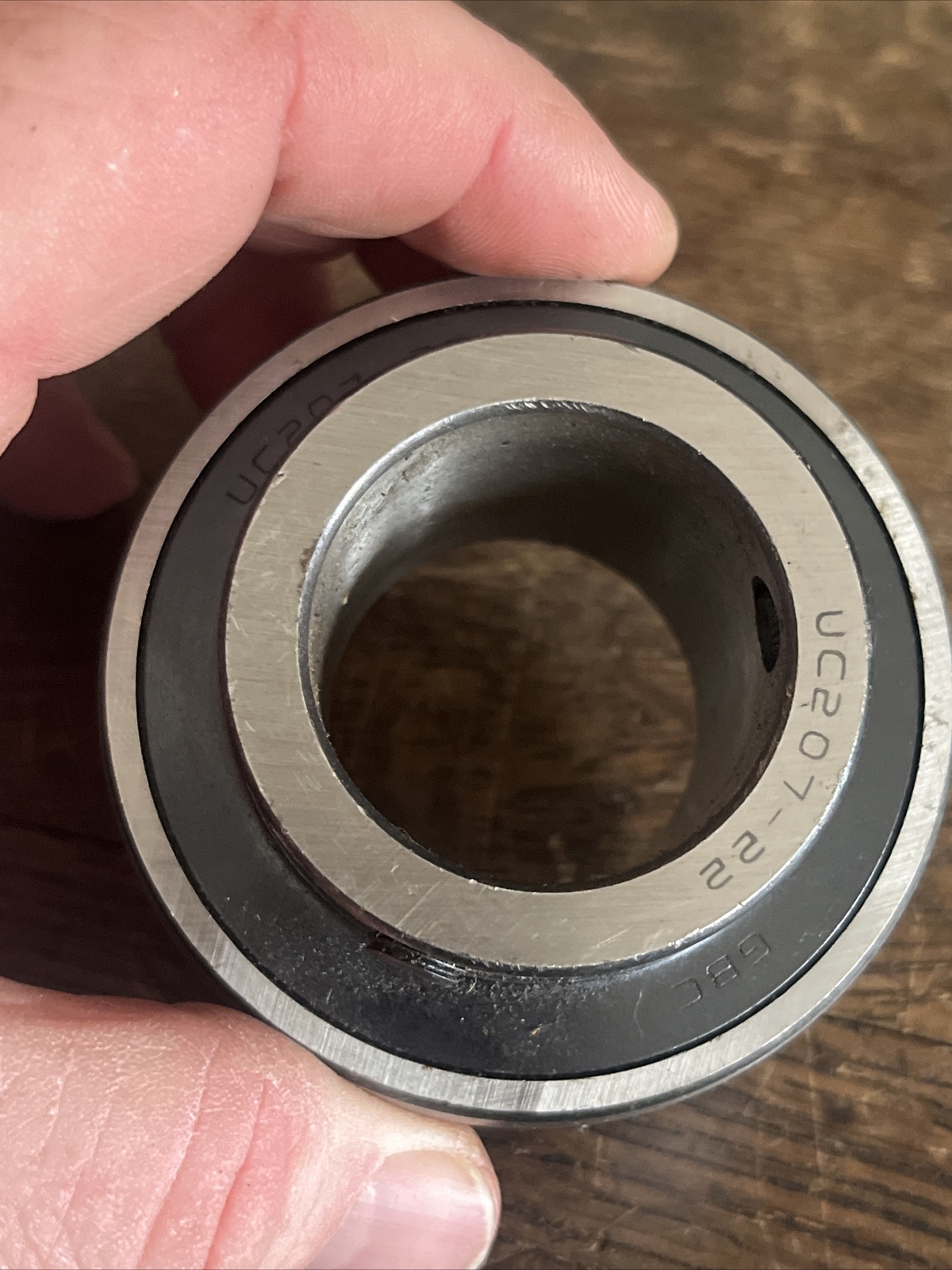NOS GBC UC207-22 Insert Bearing Re-lube w/Set Screws