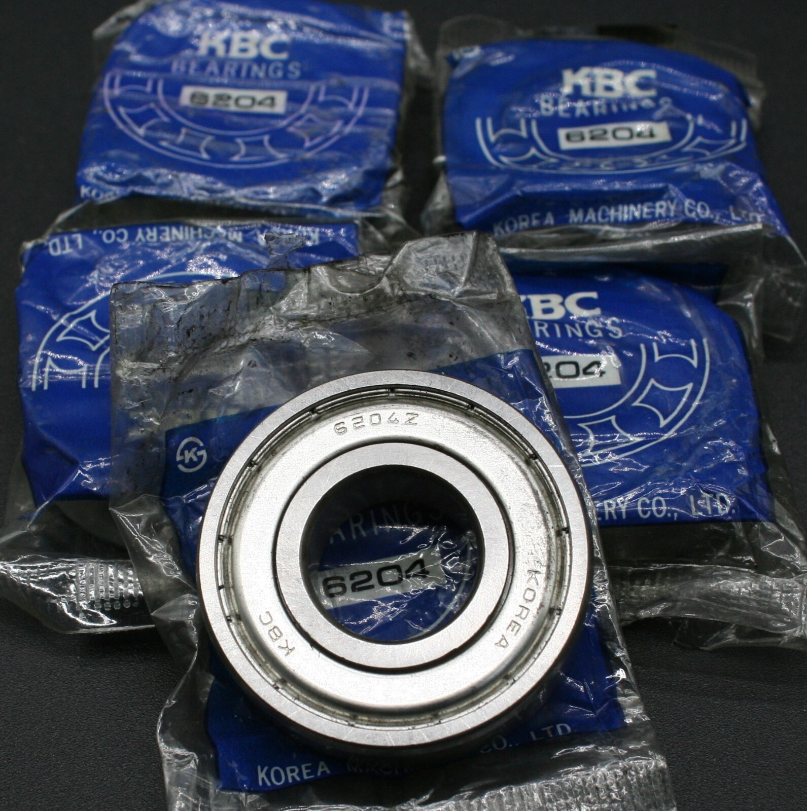 Five (5) KBC 6204 ZZ Deep Groove Bearings 20 MM ID Republic of Korea NEW