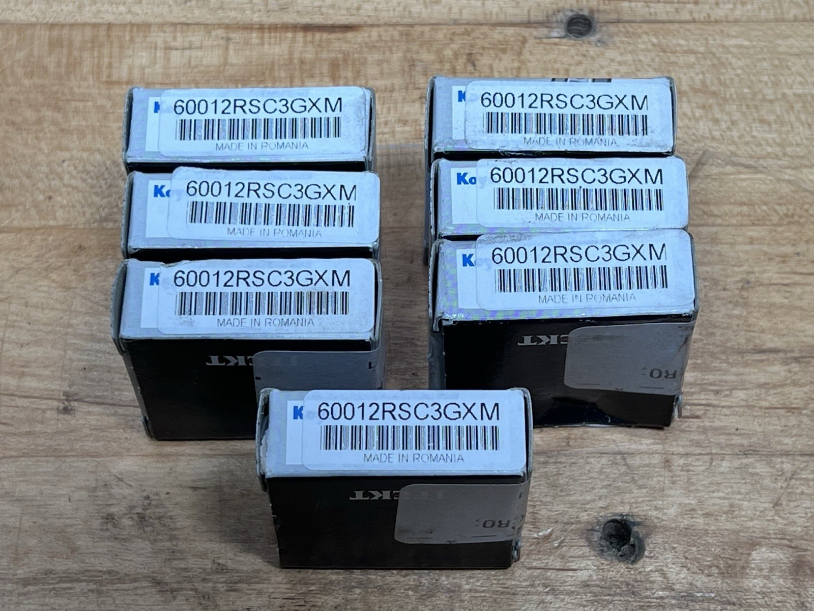 Lot of 7 Koyo 6001-2RS-C3-GXM 12mm x 28mm x 8mm Metal Shielded Bearings – NEW