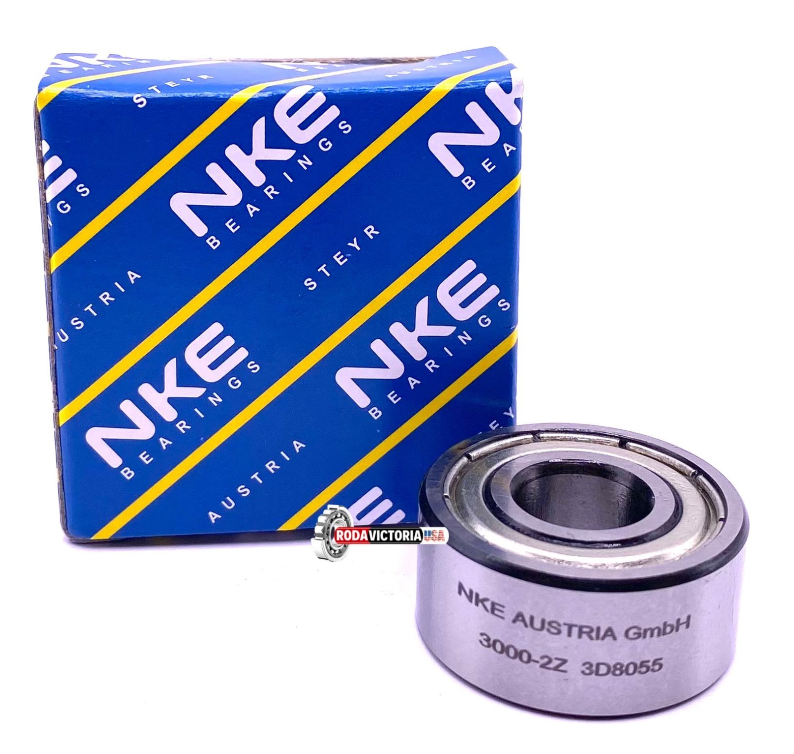 NKE 3000 ZZ Double Row Angular Contact Ball Bearing, Metal Shielded 10x26x12 mm