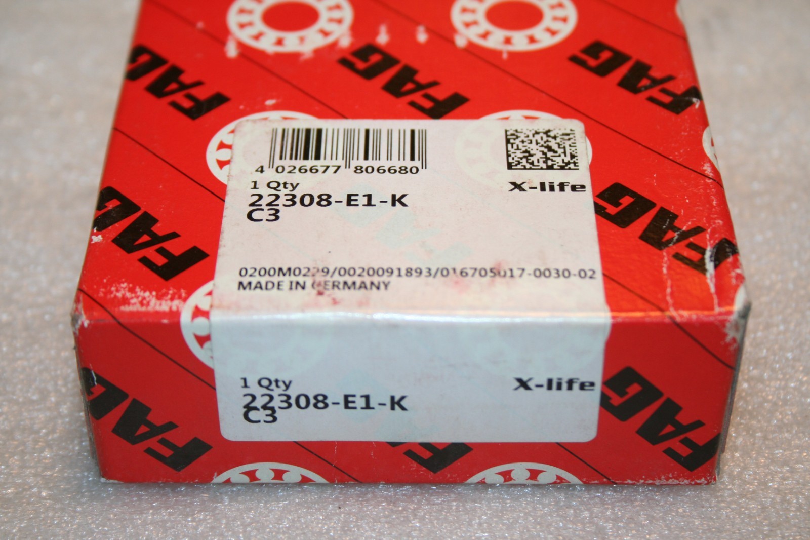 GENUINE FAG (Schaeffler) 22308-E1-XL-K Spherical Roller Bearing * NEW UNOPENED *