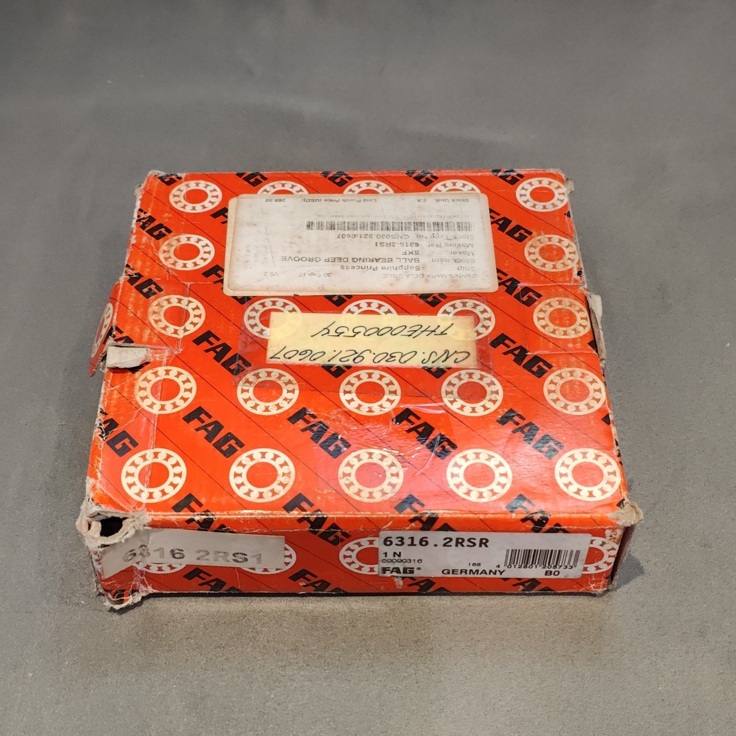 FAG 6316.2RSR Deep Groove Ball Bearing 80x170x39mm 6316 2RS1