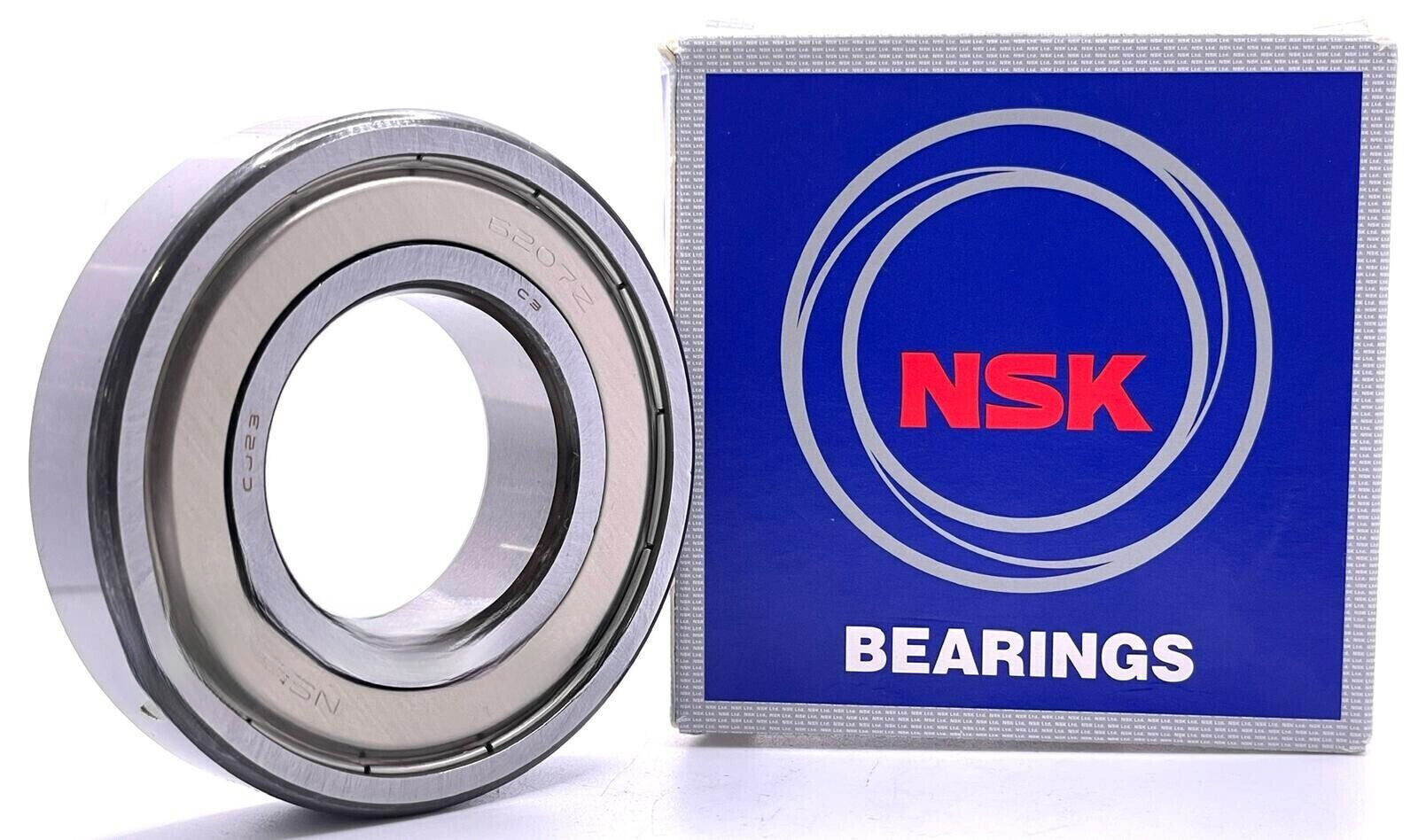 NSK 6207 ZZ C3 DEEP GROOVE BALL BEARING, METAL SHIELDED 35x72x17 mm