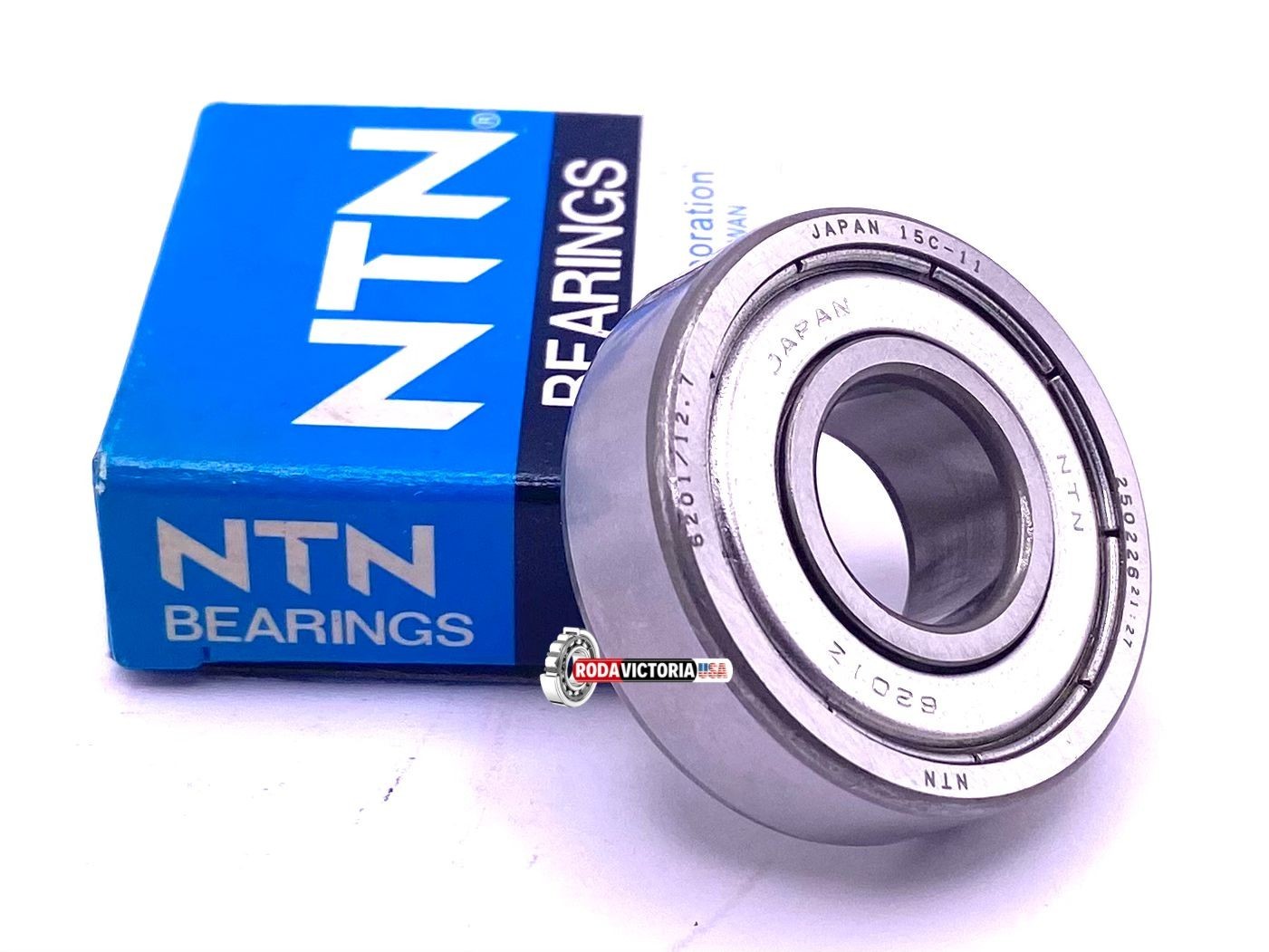 NTN Japan 6201-8 Ball Bearing, Metal Shielded 1/2″ Bore 12.7x32x10 mm