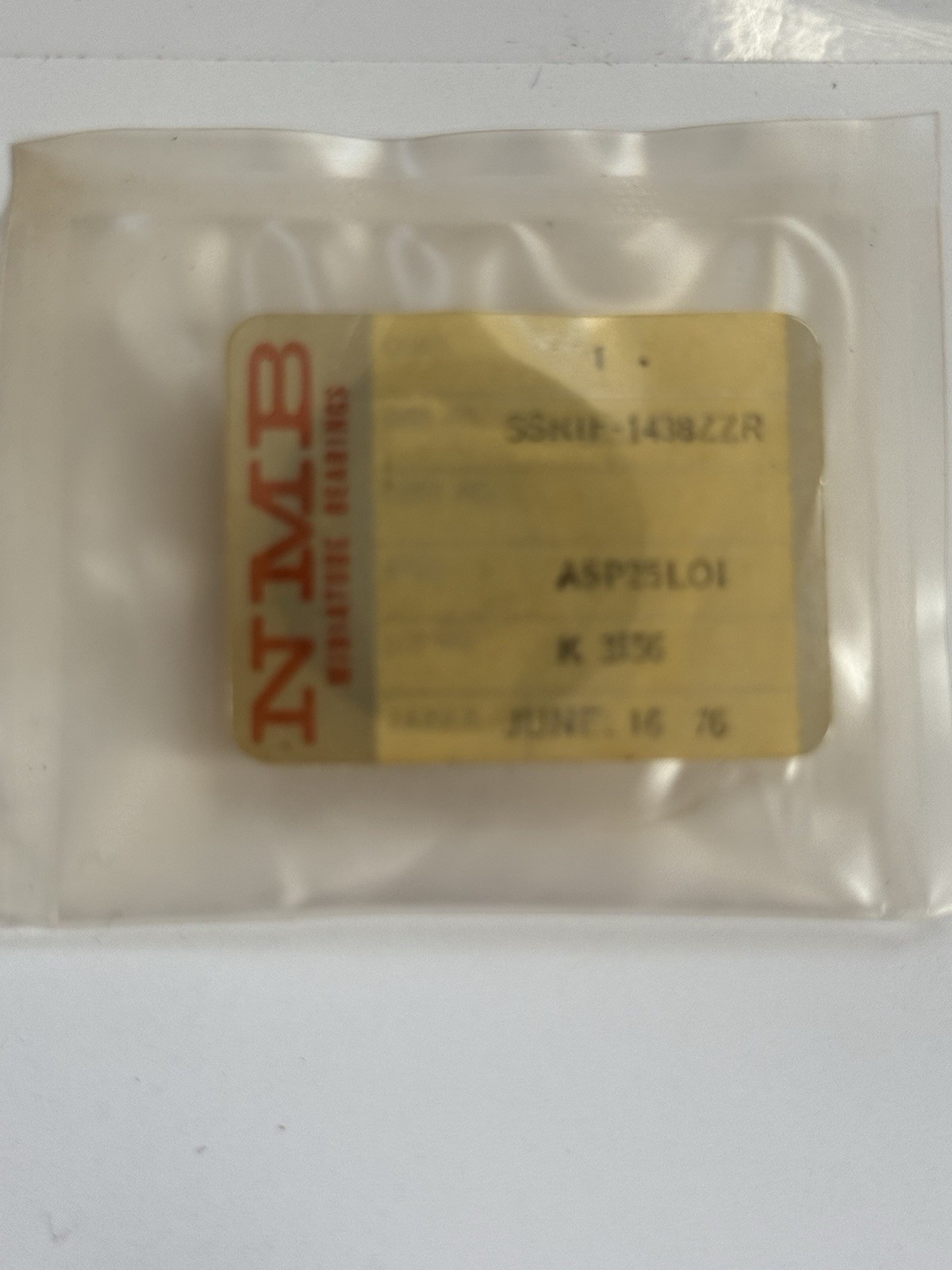 NMB Miniature Ball Bearing SSKIF-1438ZZR Steel 1/4 x 3/8 x 1/8 in