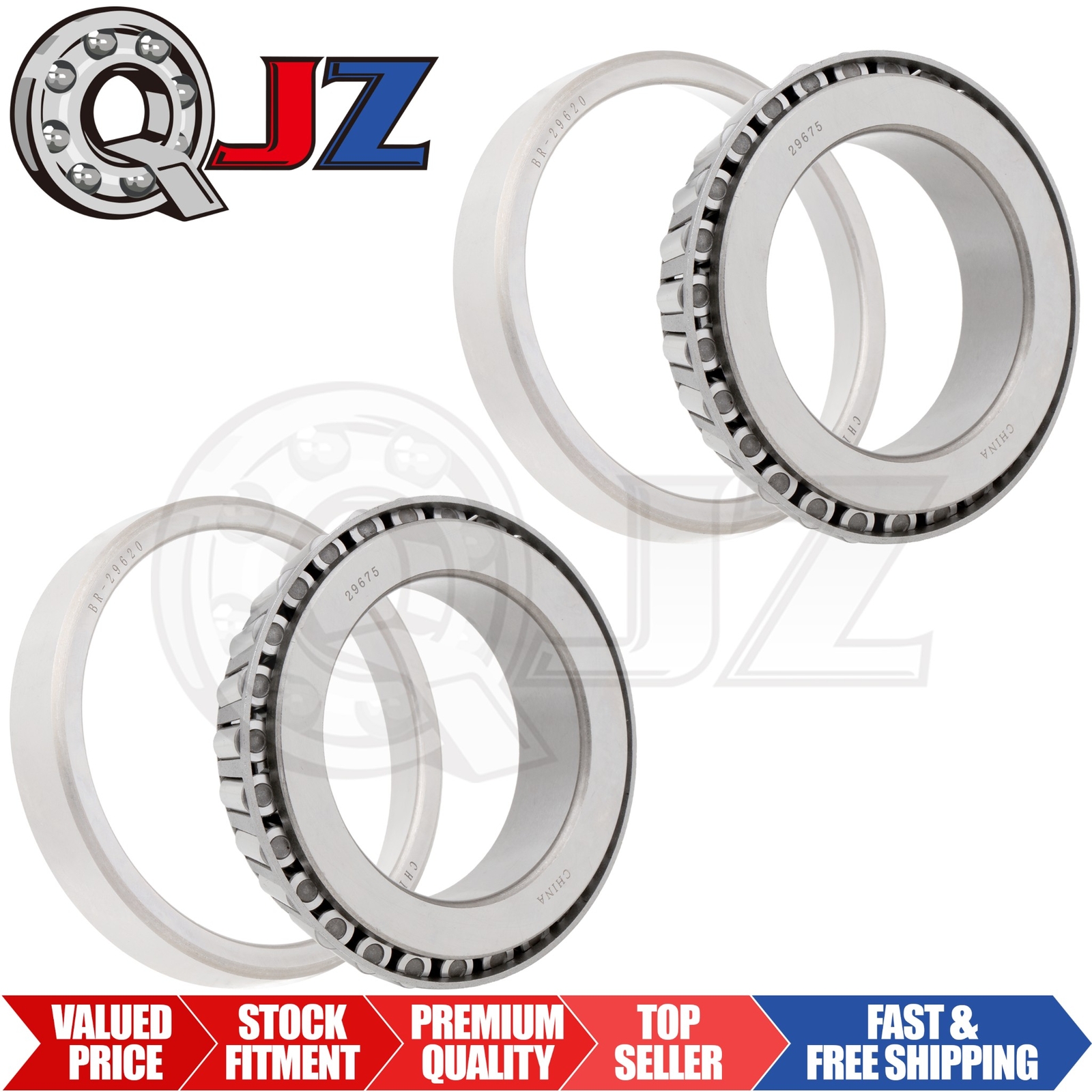 [Qty.2] 29675-29620 Tapered Roller Bearing Set Cup & Cone [2-3/4in ID x 1.0in W]